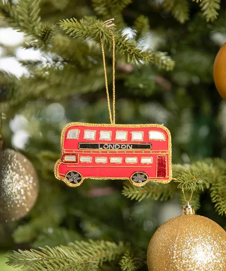 Joe Browns Home Accessories | Christmas Homeware*Beautifully Embroide Bus Christmas Ornament