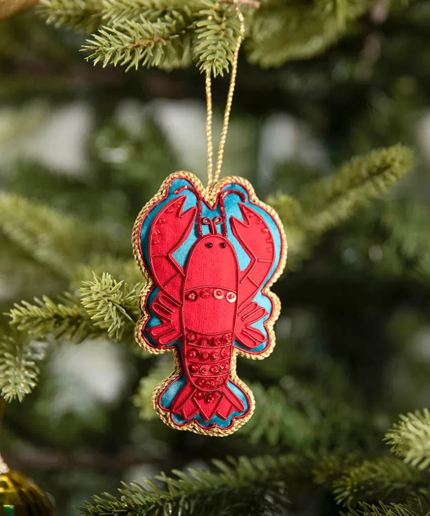 Joe Browns Home Accessories | Christmas Homeware*Beautifully Embroide Lobster Christmas Ornament