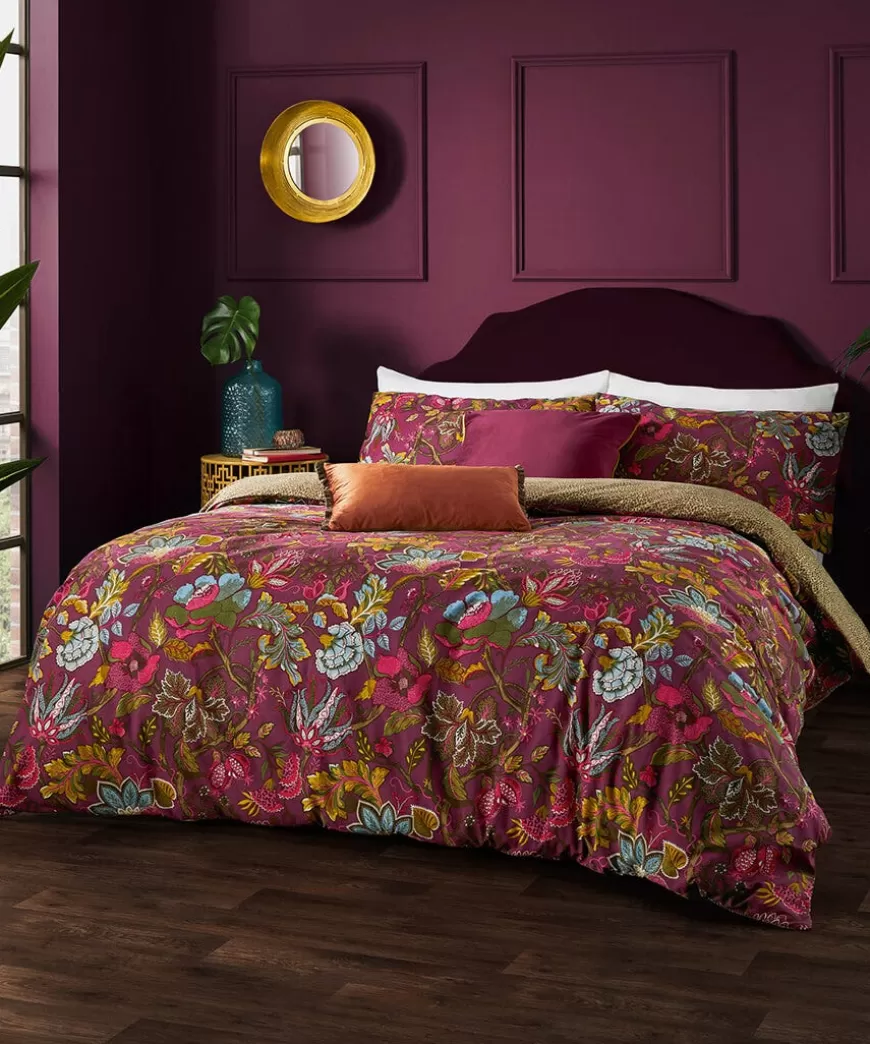 Joe Browns Floral Décor | Nature Décor* Savanna Leopard Florals Cotton Slub Reversible Duvet Set