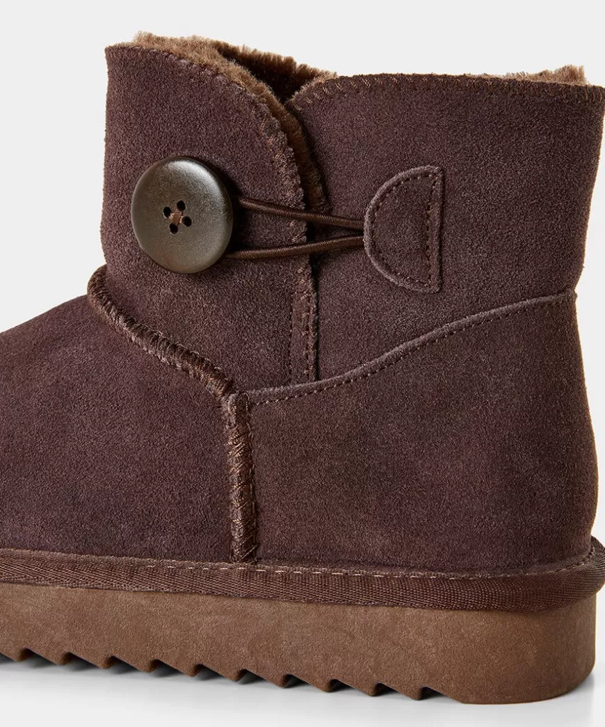 Women Joe Browns Ankle Boots | Boots*Cosy Button Trim Suede Boots