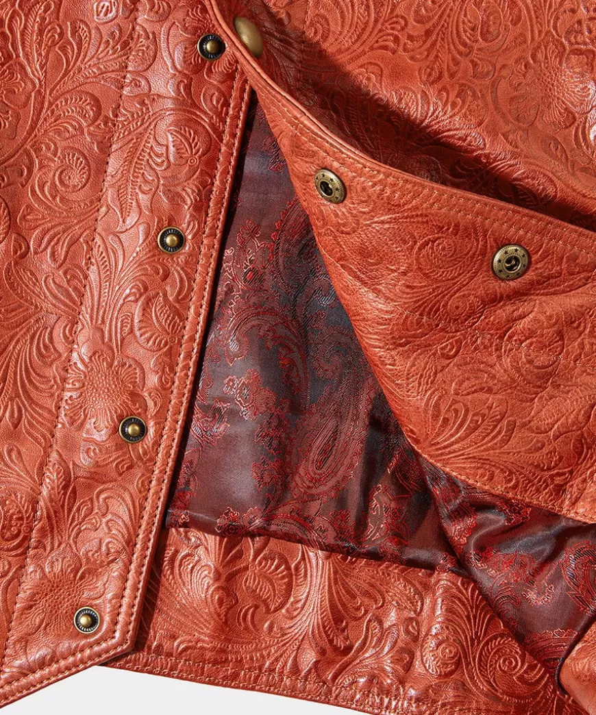 Joe Browns Waistcoats | Leather Jackets*Embossed Leather Waistcoat