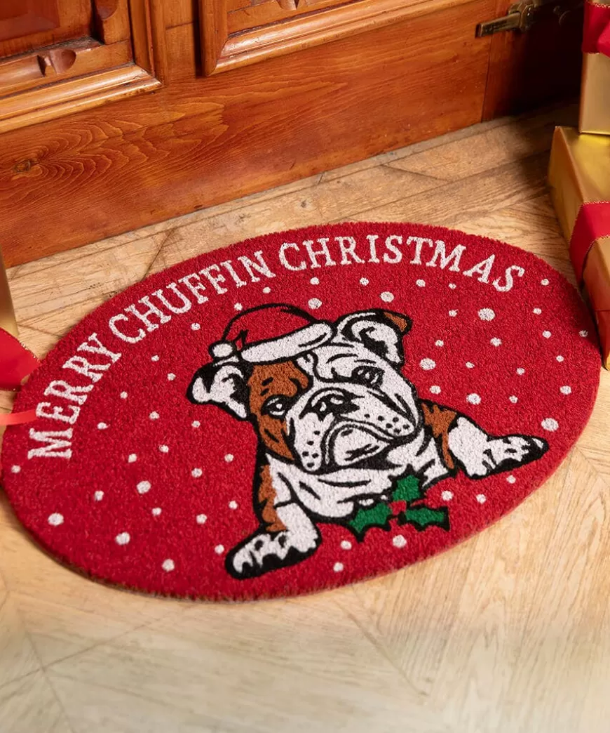 Joe Browns Rugs | Doormats*Merry Chuffin Christmas Bulldog Doormat