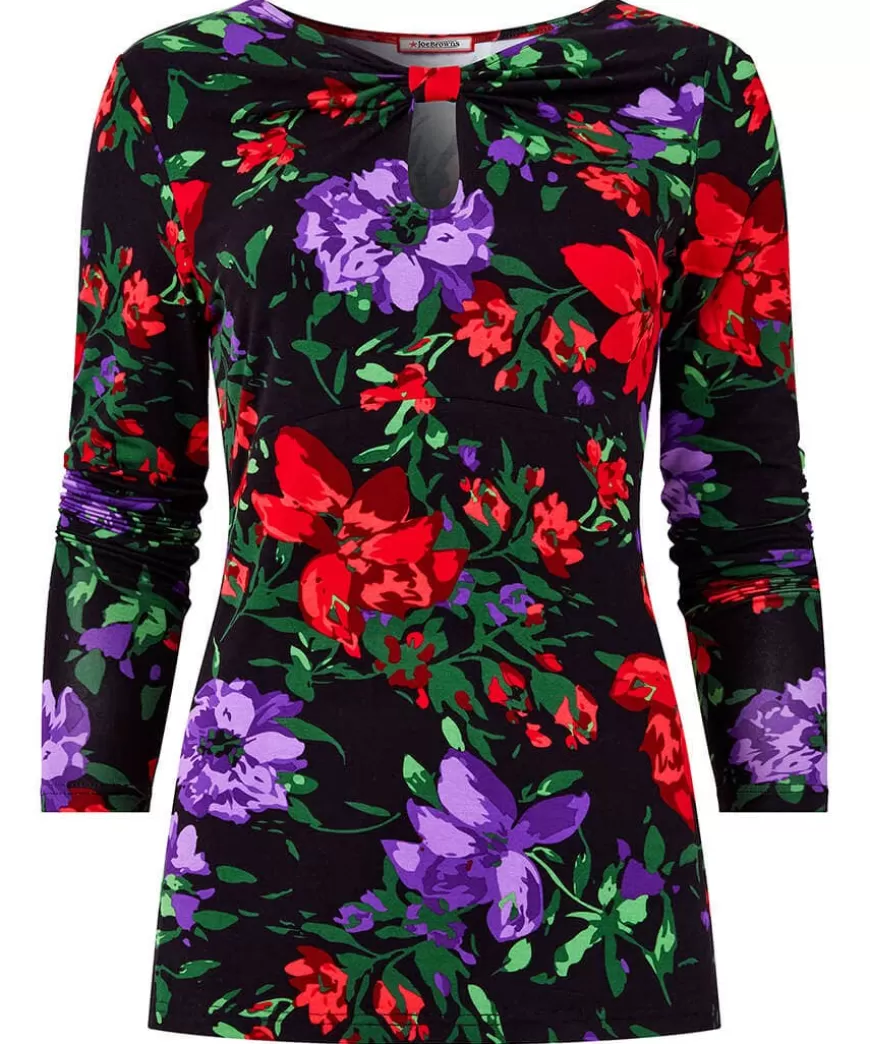 Women Joe Browns Tops, Tunics & Blouses*Shona Floral Keyhole Jersey Top