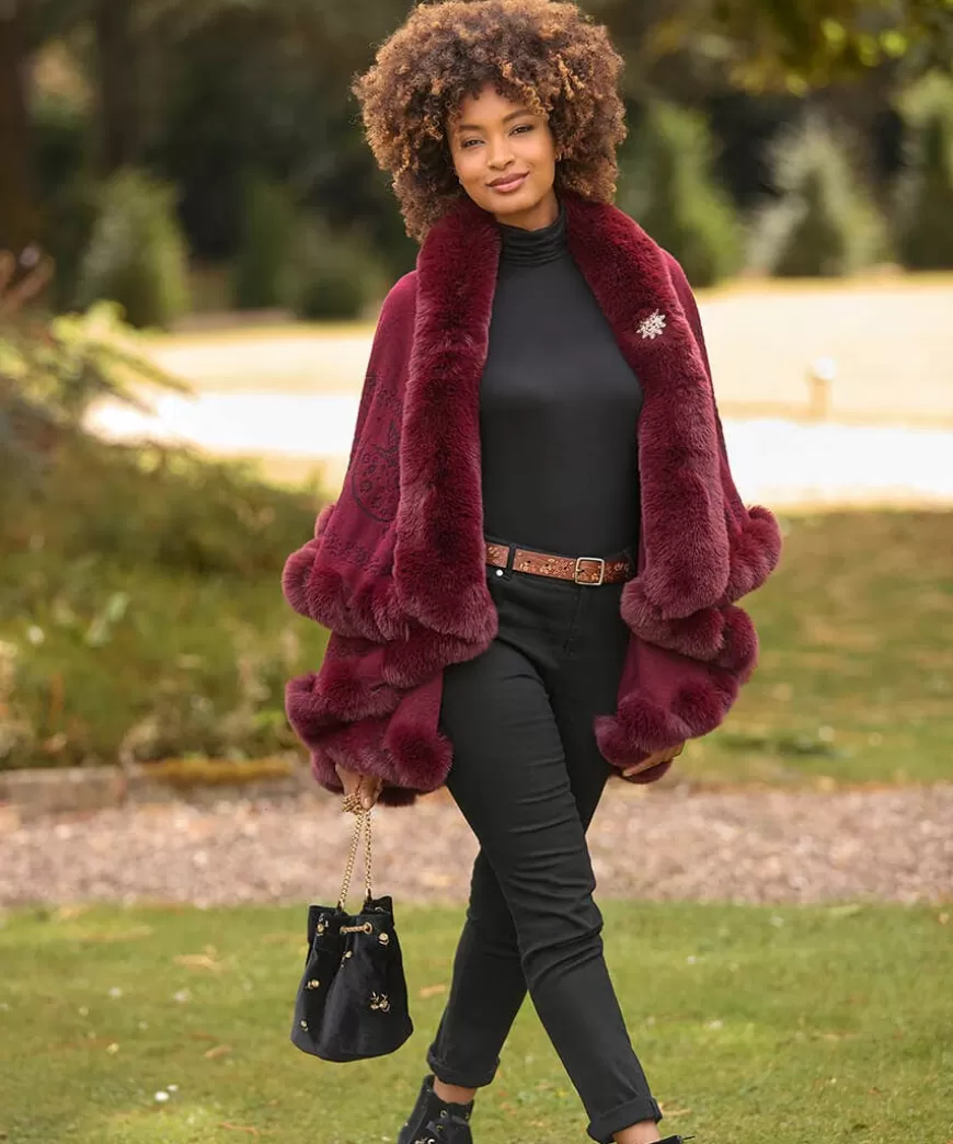 Women Joe Browns Women's Clothing | Gifts*Wrapped In Elegance Faux Fur Wrap